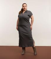 Vestido Curto em Ribana com Gola Polo Curve & Plus Size - 2