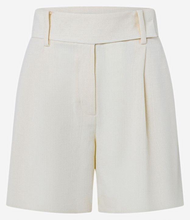 Short Alfaiatado Cintura Alta com Passantes e Pregas - 1