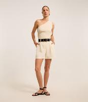 Short Alfaiatado Cintura Alta com Passantes e Pregas - 2