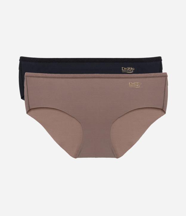 Kit 02 Calcinhas Boyshort em Microfibra com Corte a Laser DelRio - 2