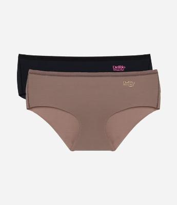 Kit 02 Calcinhas Boyshort em Microfibra com Corte a Laser DelRio