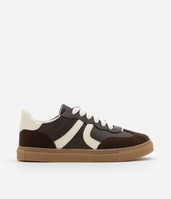 Tênis Casual Infantil em PU com Recortes - Tam 27 ao 33