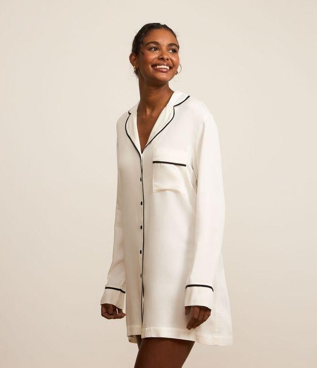 Camisola Americana com Bolsinho e Detalhes Contrastantes - 2