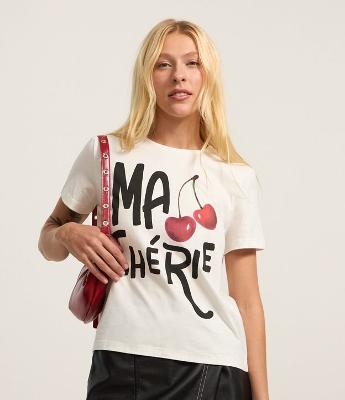 Blusa em Algodão com Estampa Ma Chérie