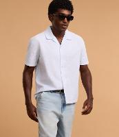 Camisa Boxy em Anarruga com Estampa de Listras - 1