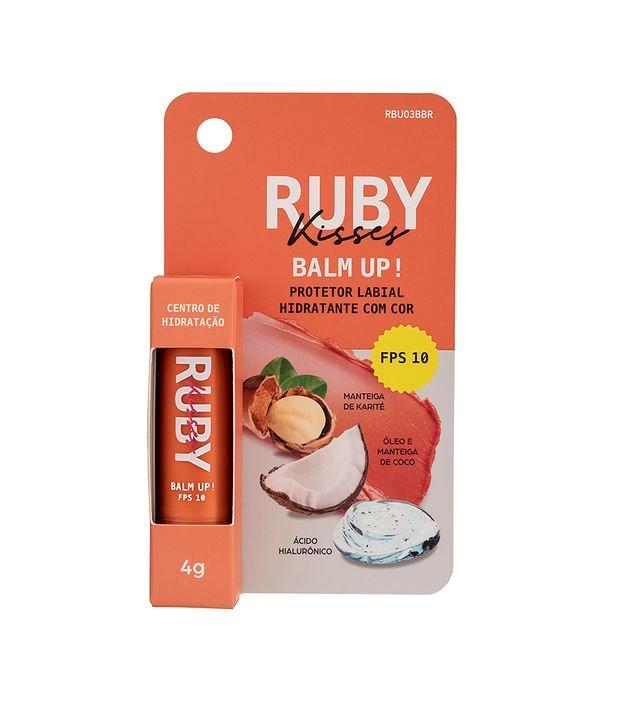 Protetor Labial Hidratante com Cor FPS10 Balm Up! Hands Up! Ruby Kisses - 1