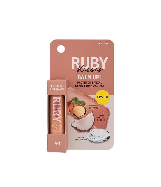 Protetor Labial Hidratante com Cor FPS 10 Balm Up! Look Up! Ruby Kisses - 1