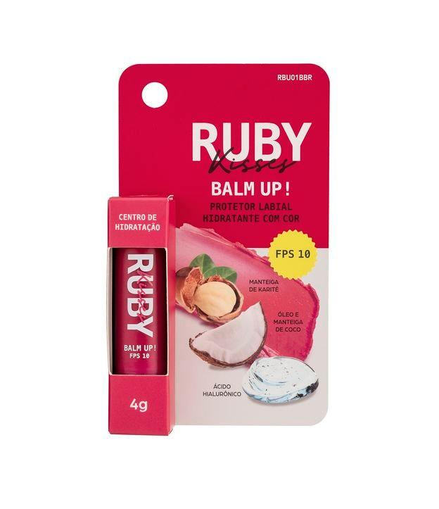 Protetor Labial Hidratante Com Cor FPS10 Balm Up! Stand Up! Ruby Kisses - 1