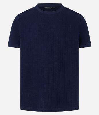 Camiseta Slim em Algodão com Textura Canelada