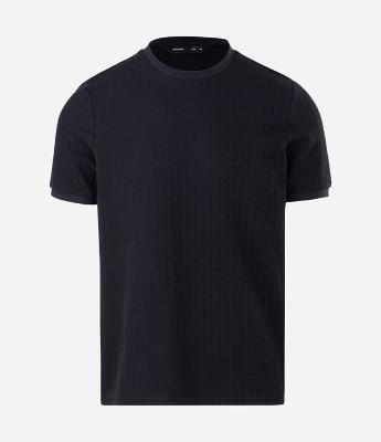 Camiseta Slim em Algodão com Textura Canelada