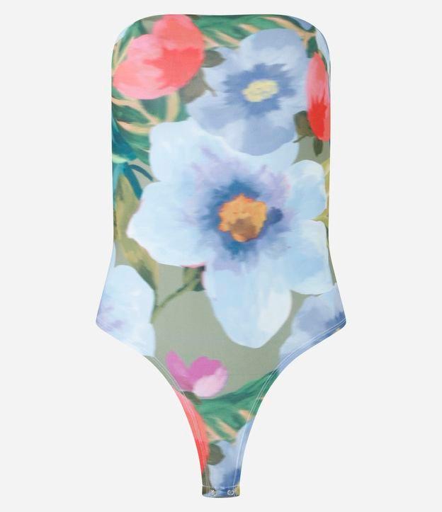 Body em Microfibra Tomara que Caia com Estampa Floral - 1