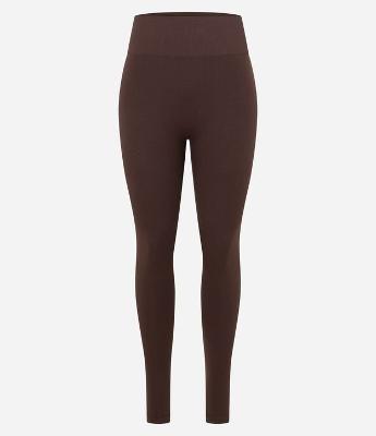 Calça Legging Esportiva em Poliamida Seamless com Efeito Jacquard