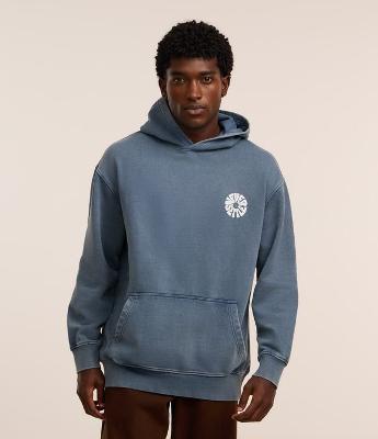 Casaco Relaxed em Moletom com Felpa com Capuz e Estampa Lettering Never Settle