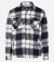 Jaqueta Trucker em Flanela com Estampa Xadrez e Sherpa - 1