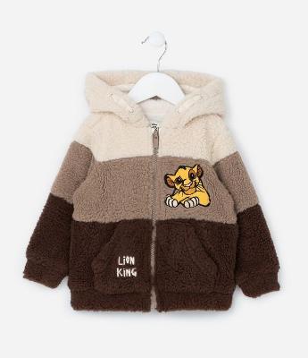 Casaco Infantil em Sherpa com Bordado do Simba - Tam 1 a 6 Anos