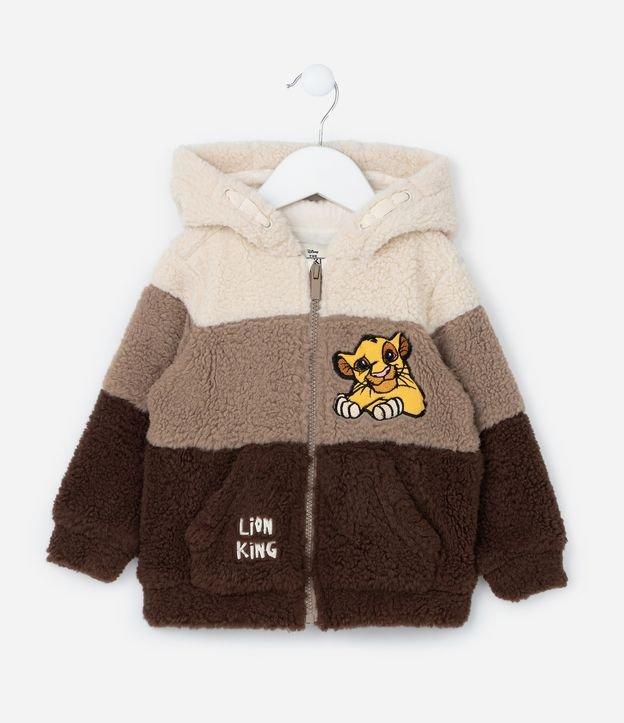 Casaco Infantil em Sherpa com Bordado do Simba - Tam 1 a 6 Anos - 1