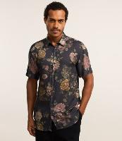 Camisa Anarruga com Botões e Estampa Floral - 1