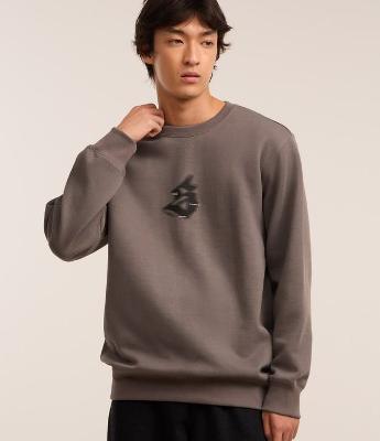 Casaco Fechado em Fleece com Estampa Frente e Costas Butterfly Collapse