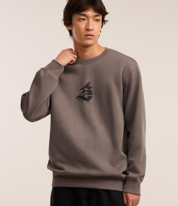 Casaco Fechado em Fleece com Estampa Frente e Costas Butterfly Collapse - 1