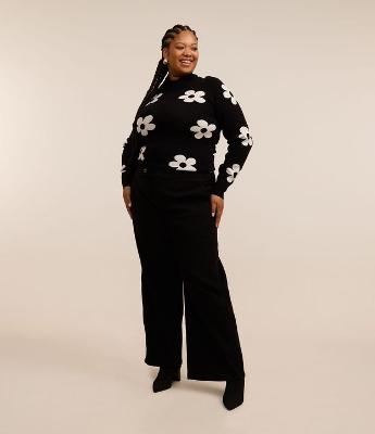 Calça Wide Leg em Sarja Cotelê com Fivelas Curve & Plus Size