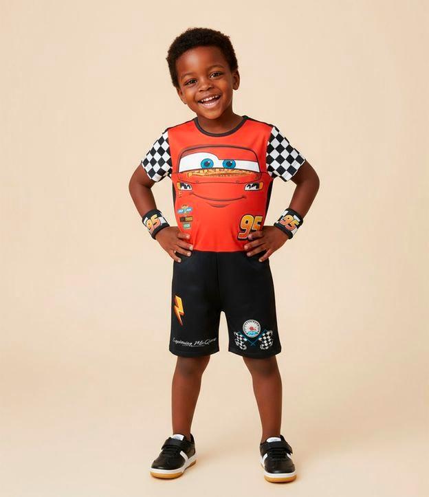 Macacão Infantil com Munhequeiras e Estampa Carros - Tam 3 a 8 Anos - 2