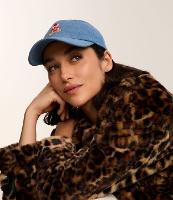 Boné Aba Curva em Jeans com Bordado Ursinho - 2