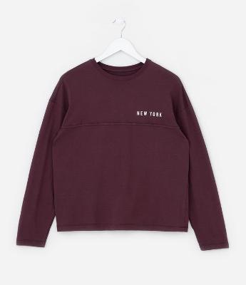 Camiseta Infantil com Lettering Frente e Costas - Tam 5 A 14