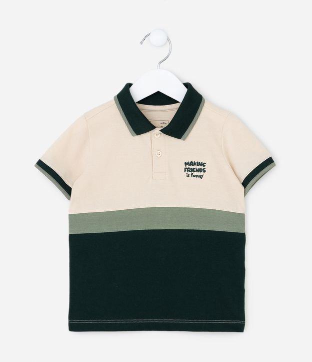 Camiseta Polo Infantil com Bordado Friends - Tam 1  a 6 Anos - 1