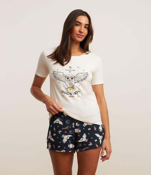 Pijama Short Doll com Estampa Correio de Hogwarts - 2