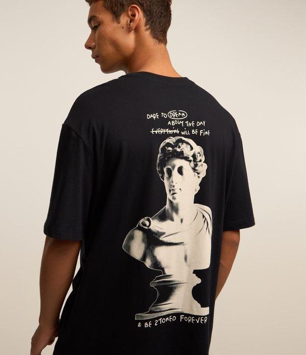 Camiseta Relaxed em Algodão com Estampa Estátua de Mármore - 2