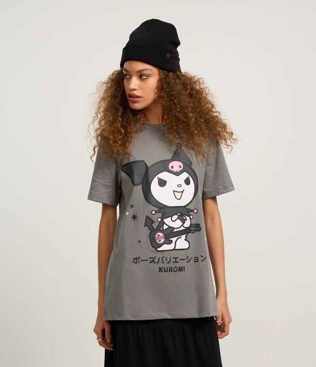 Camiseta T-shirt em Algodão com Estampa Kuromi - 1