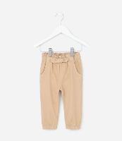 Calça Infantil em Veludo com Lacinho na Cintura - Tam 3 a 18 meses - 1