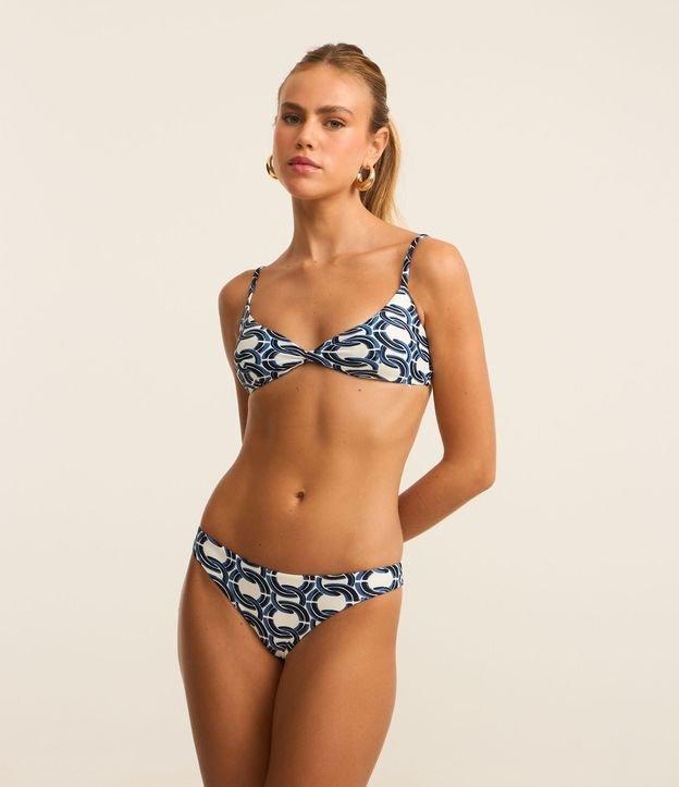 Biquíni Calcinha Básico em Microfibra com Estampa Corrente - 2