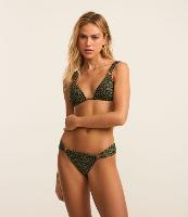 Biquíni Calcinha Animal Print com Laterais Drapeadas e Aviamento - 2