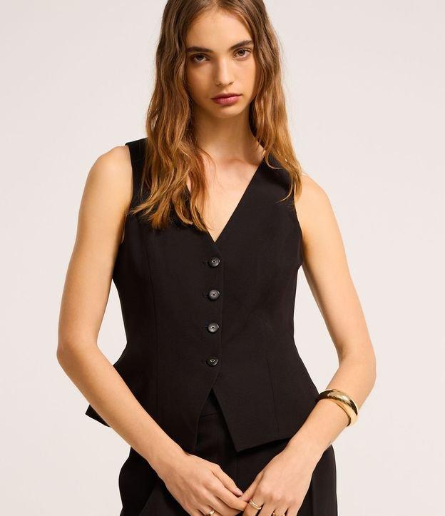 Colete Alfaiatado com Botões e Detalhe V - 1