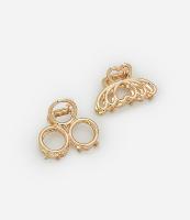 Kit 02 Piranhas de Cabelo com Formas de Coração e Bolinhas - 1