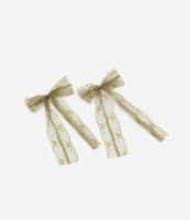 Kit 02 Presilhas de Cabelo de Laço Rendado - 1