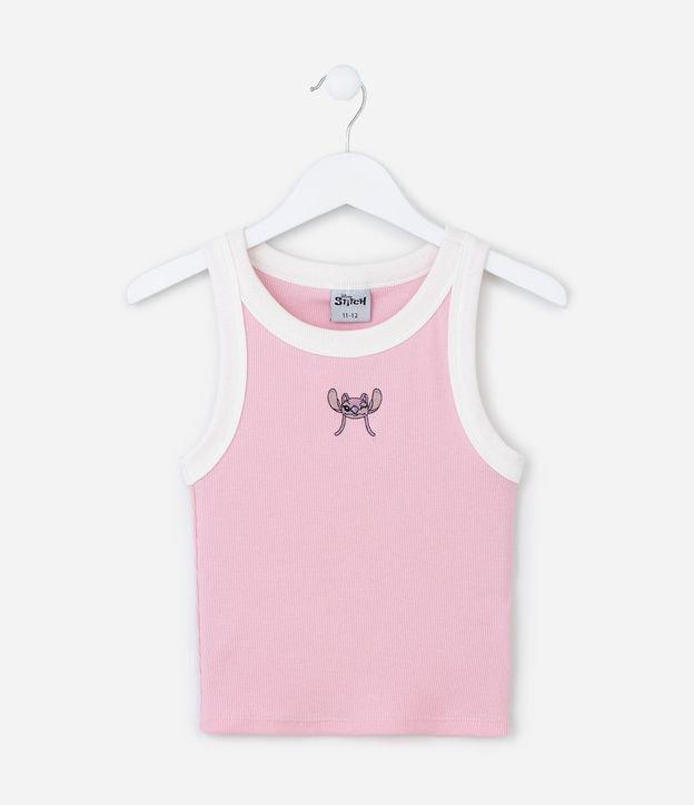 Regata Infantil em Ribana com Bordado da Angel - Tam 5 a 14 Anos - 2