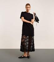 Vestido Longo em Algodão com Renda na Barra - 2