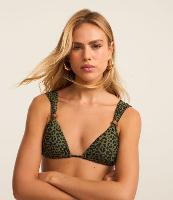 Biquíni Top Cortininha Animal Print com Alças Largas e Aviamento - 2