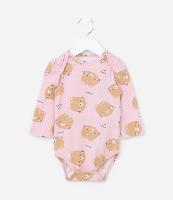 Body Infantil com Estampa Carinha de Gatinha - Tam 0 a 24 meses - 1