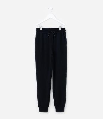 Calça jogger Infantil em Modal Básica - Tam 5 a 14 Anos