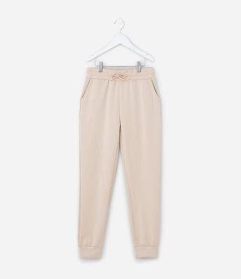 Calça jogger Infantil em Modal Básica - Tam 5 a 14 Anos