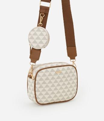 Bolsa Câmera Bag Pequena com Porta Moedas e Alça de Gorgorão