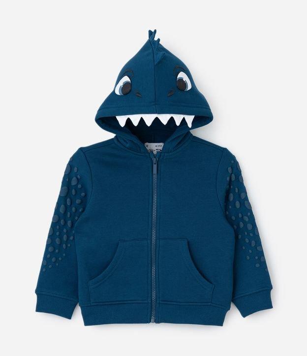 Casaco Infantil com Estampa Interativa de Dino - Tam 1 a 6 Anos - 1