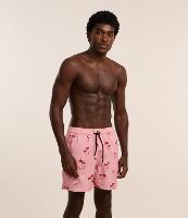 Bermuda de Banho em Microfibra com Estampa de Coqueiros - 1