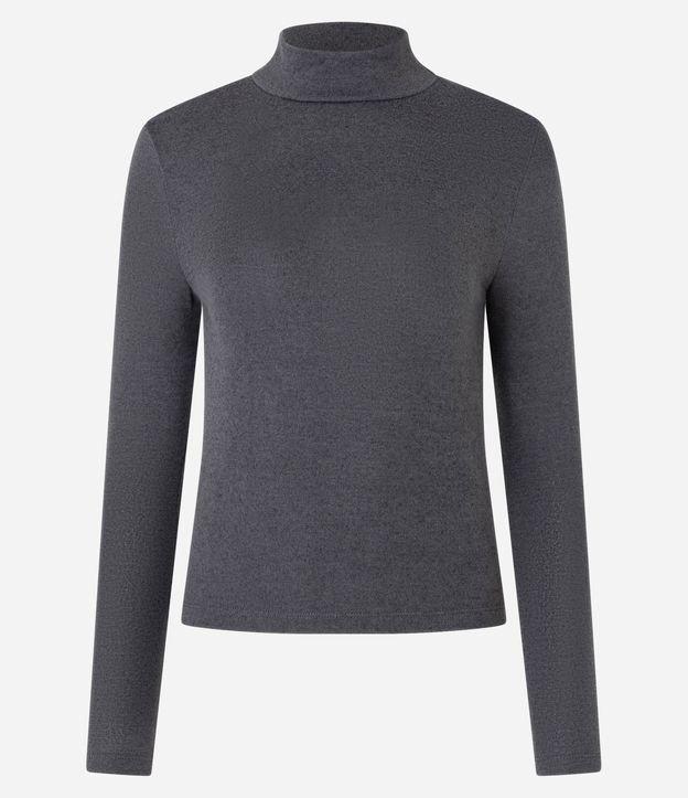 Blusa Texturizada com Gola Alta e Manga longa - 1