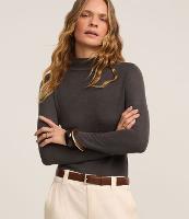 Blusa Texturizada com Gola Alta e Manga longa - 2