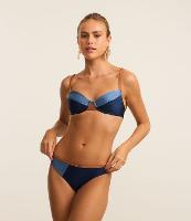 Biquíni Calcinha em Microfibra com Bloco de Cor - 2