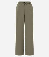 Calça Wide Leg Cintura Alta em Viscose com Cinto Corda - 1